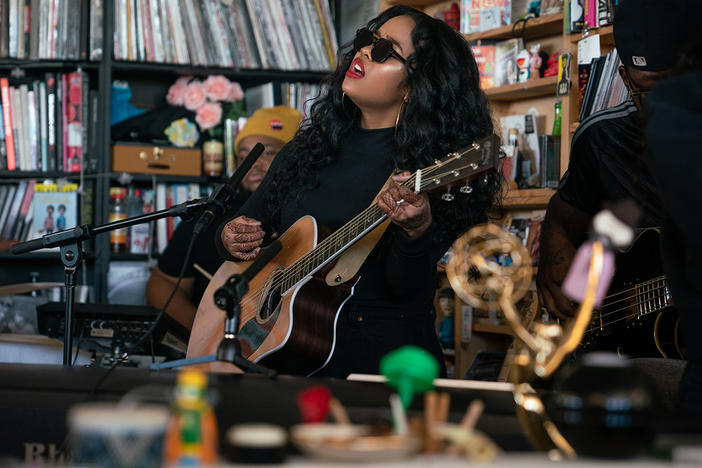 H.E.R. performs a Tiny Desk Concert on Nov. 8, 2018.