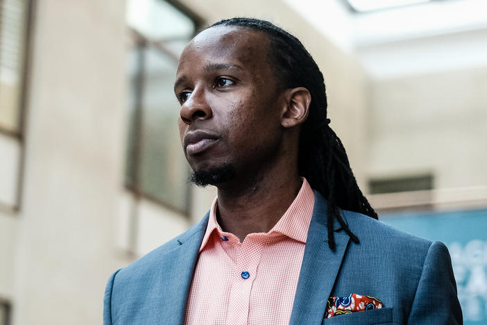 Author, professor and anti-racism activist Ibram X. Kendi, pictured in Sept. 2019, is one of the co-founders of <em>The Emancipator</em>. The new publication is the result of a partnership between Boston University's Center for Antiracist Research, which Kendi leads, and T<em>he</em> <em>Boston Globe</em> newspaper.