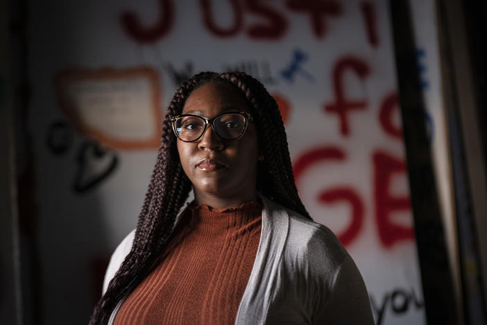 Leesa Kelly of Minneapolis, Minn., has been collecting plywood protest murals with the organization, Save the Boards, since the civil unrest following killing of George Floyd.