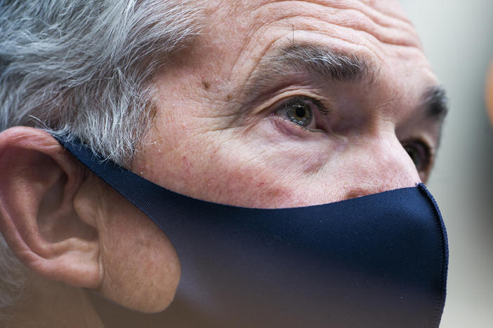 Fed Chair Jerome Powell testifies before a House Financial Services Committee hearing in Washington on Dec. 2, 2020. The Fed issued new economic forecasts on Wednesday at the end of its two-day meeting.