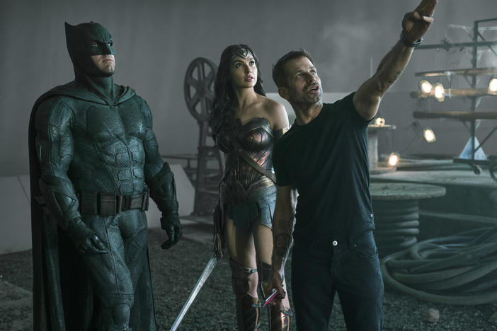 Zack Snyder directs Ben Affleck and Gal Gadot<em>. Zack Snyder's Justice League </em>is the director's 2021 cut of the 2017 film<em>.</em>