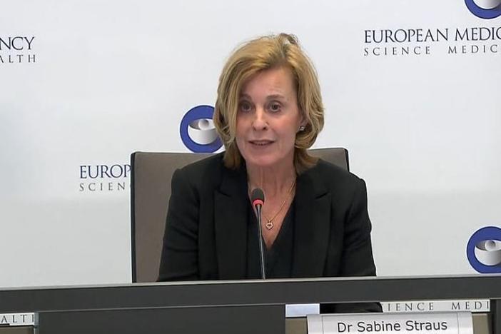 Dr. Sabine Straus, chair of the European Medicines Agency's Pharmacovigilance Risk Assessment Committee, said Thursday that the committee had concluded there is no increase in the overall risk of blood clots with the AstraZeneca vaccine.