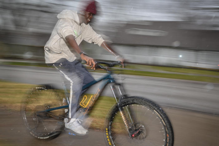 Awak Awak started mountain biking when the pandemic forced the restaurant where he worked to shut down.