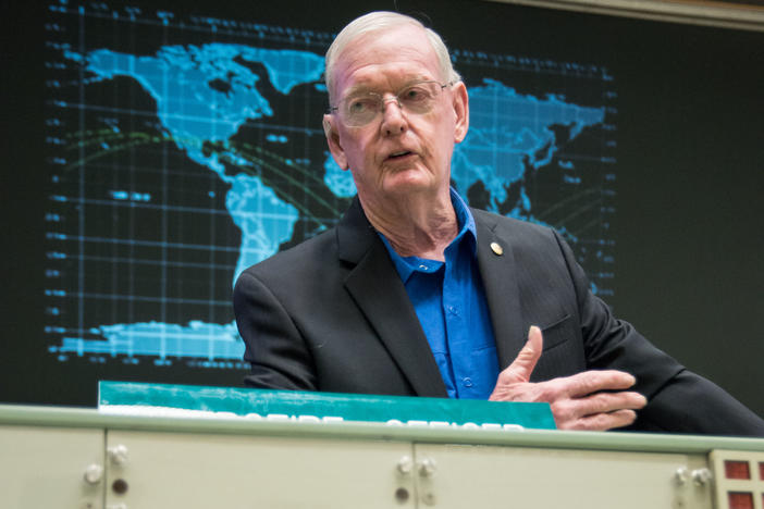 Glynn Lunney, seen here in 2015, was awarded the Presidential Medal of Freedom as part of the Apollo 13 mission operations team.