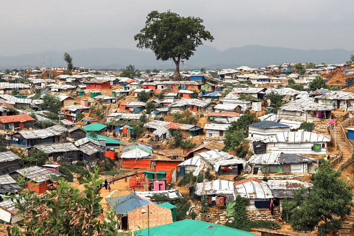 A landscape view seen in the Balukhali camp in Cox's Bazar, taken two years ago. A massive fire has swept through the camp, destroying hundreds of dwellings.