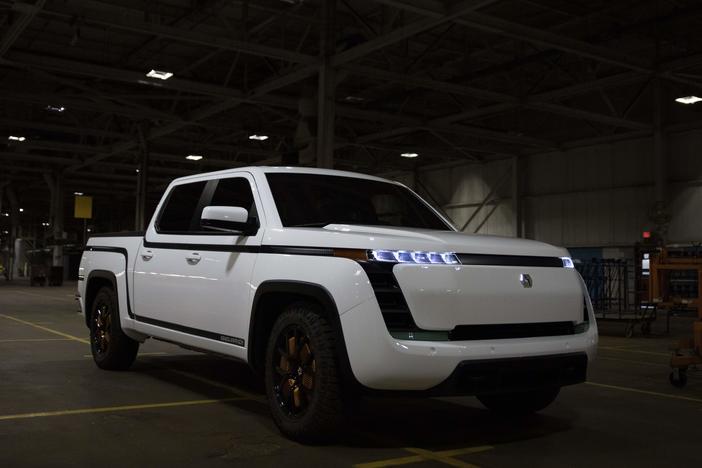 Lordstown Motors, unveils their new electric pickup truck Endurance in Lordstown, Ohio, on Oct. 15, 2020. The company has been accused of making fraudulent claims by a short seller, but the auto maker denies the accusations.