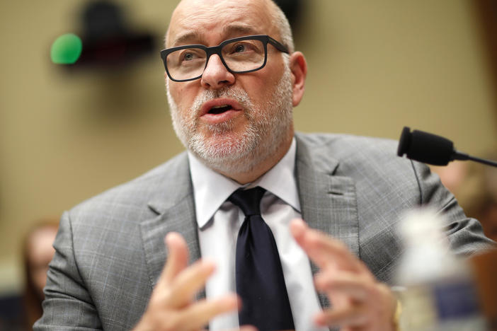 Steve Collis, president and chief executive officer of AmerisourceBergen Corp., testifies during a House Energy and Commerce Subcommittee hearing on May 8, 2018.