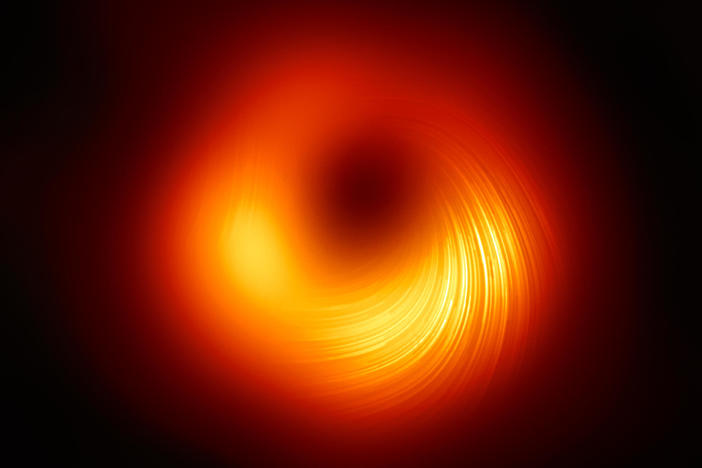 The Event Horizon Telescope collaboration, which released the world's first image of a black hole in 2019, unveiled a new view on Wednesday showing how the object at the center of the M87 galaxy looks in polarized light.