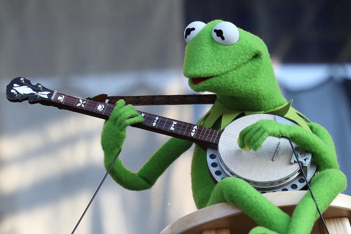 Kermit the Frog performs during the 2019 Newport Folk Festival. "The Rainbow Connection" is now part of the Library of Congress audio collection.