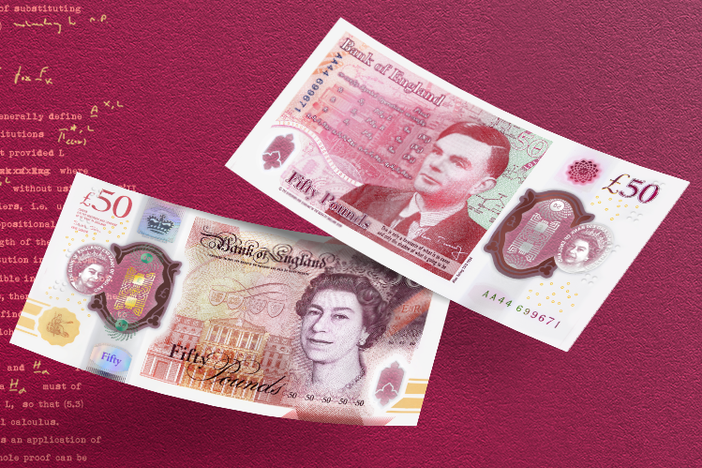 The new polymer bank note, shown in an image provided by the Bank of England, was unveiled to the public nearly two years after officials first announced it would honor Turing.