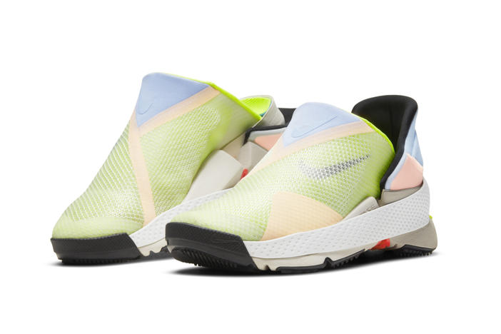 The GO FlyEase, Nike's first hands-free shoe, hinges open and closed, so the wearer just needs to slip their foot in and push down in order to put it on.