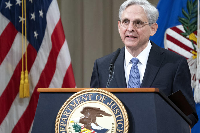 Attorney General Merrick Garland, pictured on March 11, said Friday the Justice Department will continue its effort to deter and punish coronavirus-related fraud.