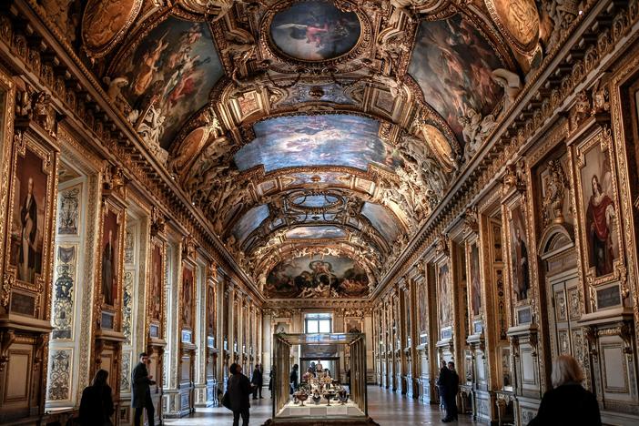 The Apollon Gallery at the Louvre museum in Paris on Jan. 14, 2020.