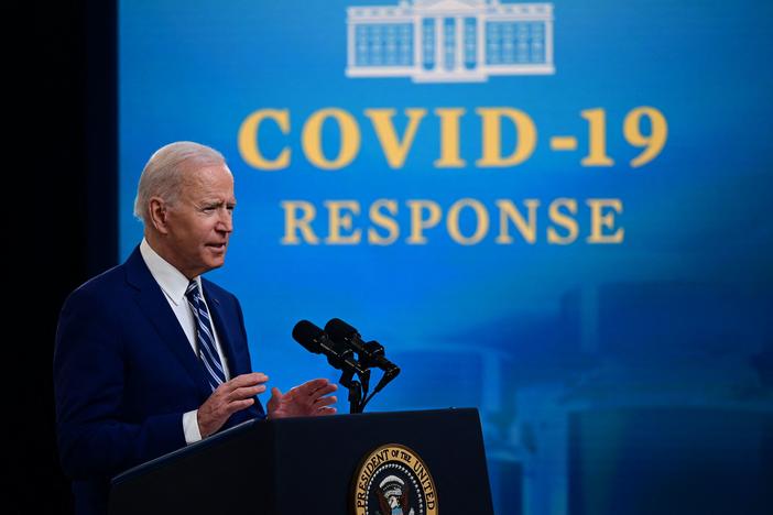 Two-thirds of American adults polled approve of the job that President Biden is doing with the coronavirus pandemic. That's nearly twice as high as those who say the same of Biden's job on immigration.