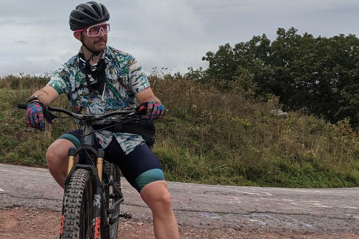 Dan Henry, D.C. resident, out for a ride on his mountain bike. His bike was stolen from his home a few weeks ago.