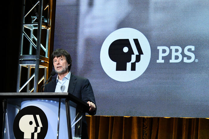 Ken Burns speaks during the PBS segment of the Summer 2019 Television Critics Association Press Tour.