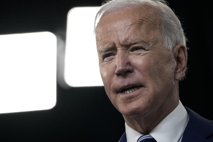 President Biden delivers remarks on the administration's COVID-19 response on March 29.