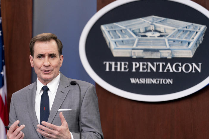 Pentagon spokesman John Kirby, seen here at the Pentagon last week, announced the military's new policies on Wednesday, International Transgender Day of Visibility.