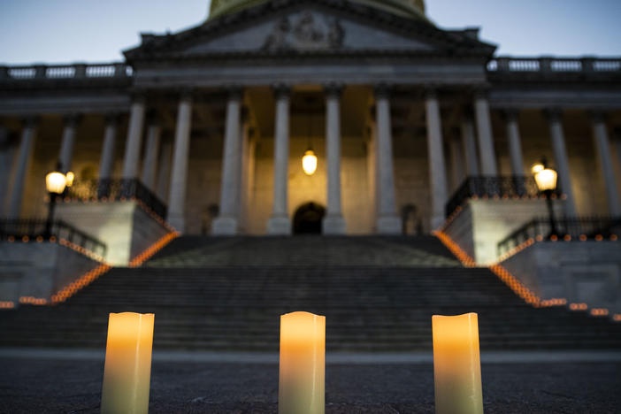 Congressional leaders held a candlelight vigil outside the U.S. Capitol in Washington, D.C. on February 23, 2021 to mark the more than 500,000 U.S. deaths due to the COVID-19 pandemic. COVID-19 was the third leading underlying cause of death in 2020, according to a study published by the Centers for Disease Control and Prevention on Wednesday.