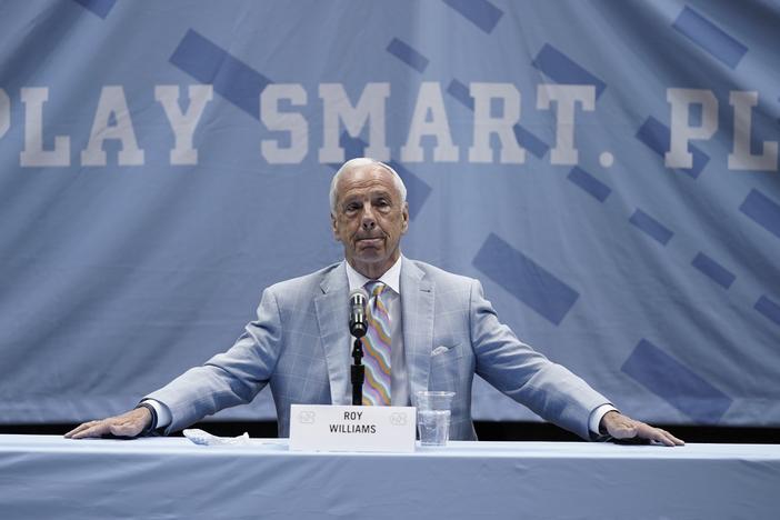 Roy Williams of the University of North Carolina is retiring after 33 seasons and 903 wins as a college basketball head coach. He led the Tar Heels to three NCAA championships.