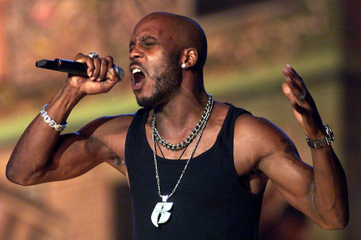 DMX performs at The Source Hip-Hop Music Awards in 2001 in Miami Beach, Fla. The rapper died Friday at age 50.