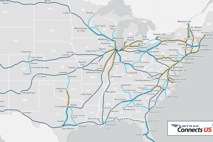 Amtrak has proposed a plan for new and enhanced rail connections across the United States.