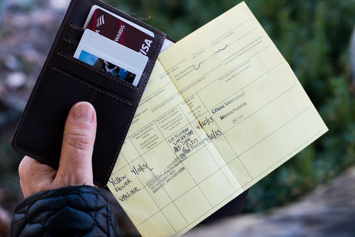 The World Health Organization-approved proof of vaccination form is used these days for yellow fever. It's just a coincidence that the card itself is yellow.