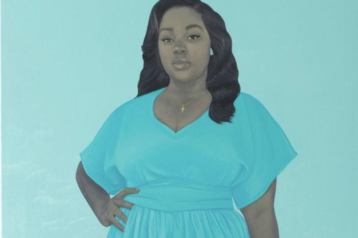 Amy Sherald, <em>Breonna Taylor,</em> 2020, oil on linen