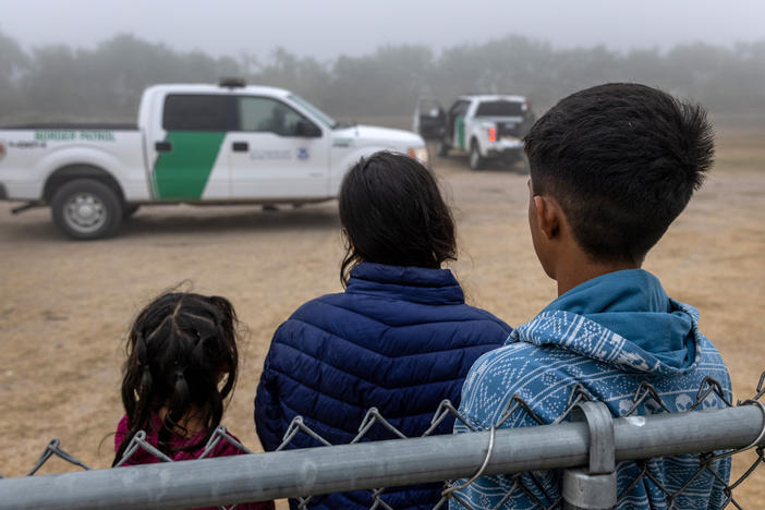 Unaccompanied minors wait to be processed by U.S. Border Patrol agents near the U.S.-Mexico border in La Joya, Texas on April 10. The Biden administration faces big challenges as it deals with the record-breaking surge of unaccompanied minors.