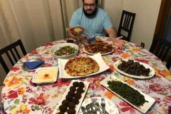 Ridhwan Sediqe breaking fast on his birthday during Ramadan in 2020.