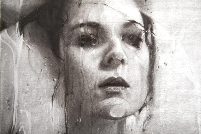 Alyssa Monks, <em>Transfixed (drawing),</em> 2020, vine charcoal on paper