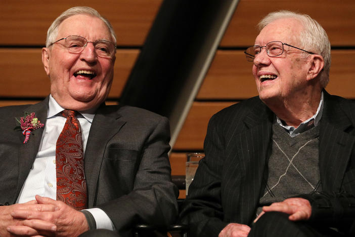 Former Vice President Walter Mondale and former President Jimmy Carter appeared together in 2018, marking Mondale's 90th birthday.