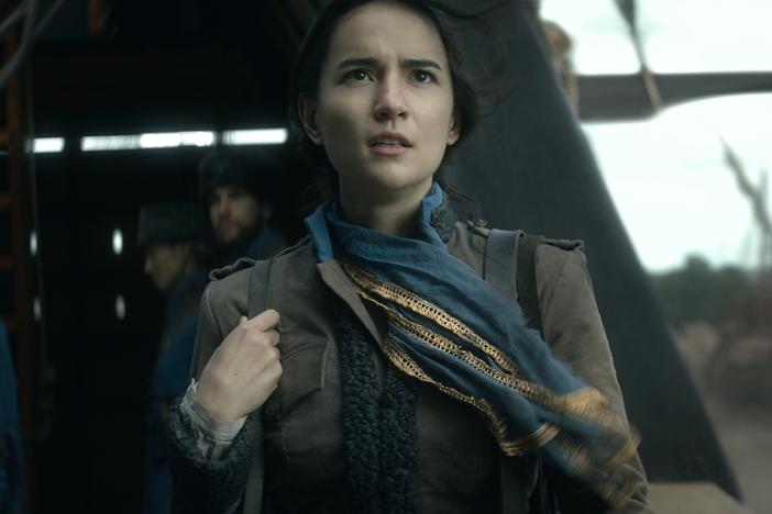 Cartographer Alina (Jessie Mei Li) maps her own fate in Netflix's fantasy series, <em>Shadow and Bone</em>.