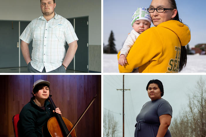 Clockwise from top left: Tristen Hunter, Ethan Harvey, Malerie McClusky, Katrina Edwards, Mateo Jaime and Alex Carter.