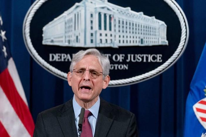 Attorney General Merrick Garland announces a Justice Department probe of possible patterns of excessive force and discrimination by the Minneapolis Police Department on Wednesday.