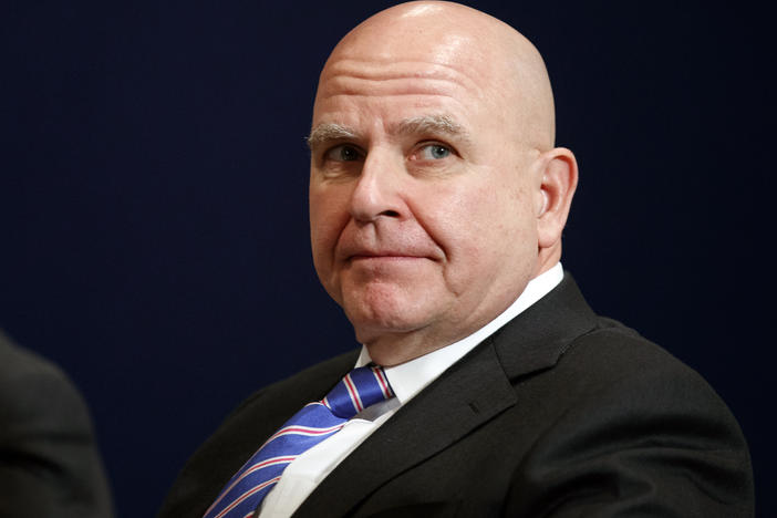 H.R. McMaster, then President Donald Trump's national security adviser, attends the World Economic Forum in Davos, Switzerland, on Jan. 25, 2018. In an NPR interview, McMaster says the United States and its allies need to "compete more effectively" with China.