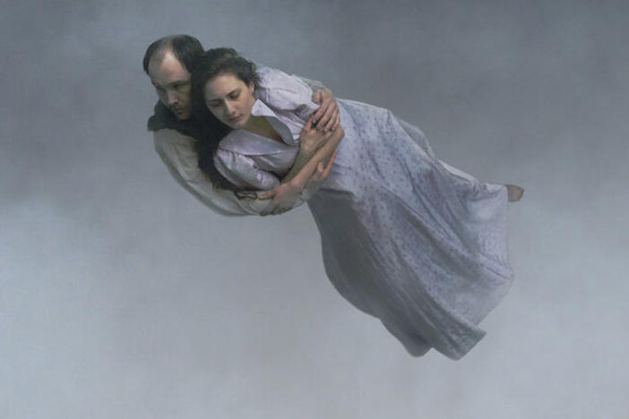 <em>About Endlessness</em> opens with the visual of a couple (Jan-Eje Ferling and Tatiana Delaunay) floating through gray, cloudy skies. <a href="https://www.imdb.com/name/nm10627460/?ref_=tt_cl_t5"></a>