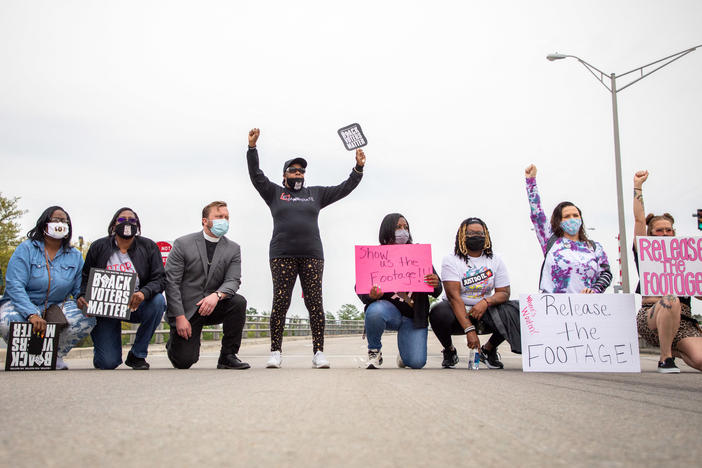 Protestors take to the streets on Saturday calling for the release of bodycam footage of the police killing of Andrew Brown Jr. in Elizabeth City, N.C.