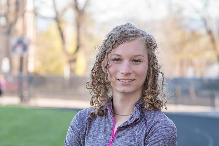 Madison Kenyon (left), who is cisgender, runs track and cross-country at Idaho State University. She supports Idaho's transgender sports ban. Lindsay Hecox (right) is transgender and hopes to make the women's track and cross-country teams at Boise State University.