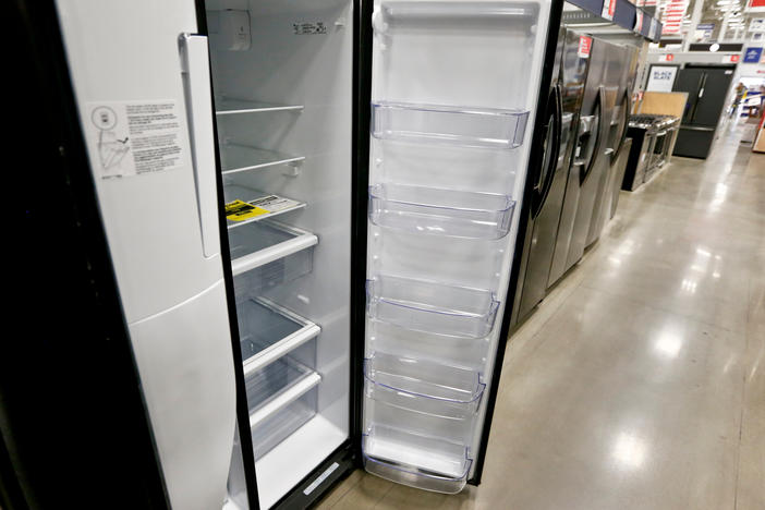 Refrigerators on sale in 2018 in Pennsylvania. The Environmental Protection Agency is planning to phase out the use of cooling chemicals that are powerful greenhouse gases.