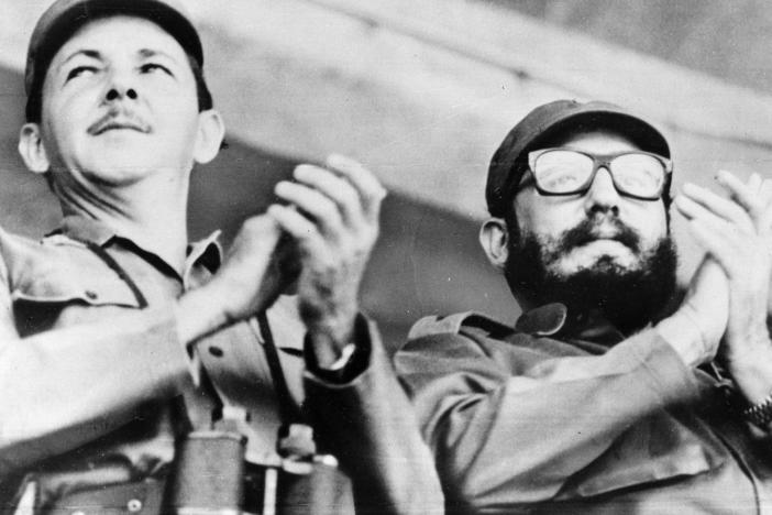 Cuban leader Fidel Castro (right) and his brother Raúl Castro, the head of the military, at a 1964 event in Santiago, Cuba. New details of the first CIA attempt to kill the Castros — a 1960 plot against Raúl — have recently emerged.
