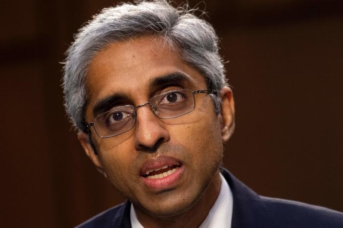 Vivek Murthy testifies at his Senate confirmation hearing to be surgeon general on Feb. 25. Murthy tells NPR there's more work to do in convincing people, especially in rural communities, to get vaccinated against COVID-19.