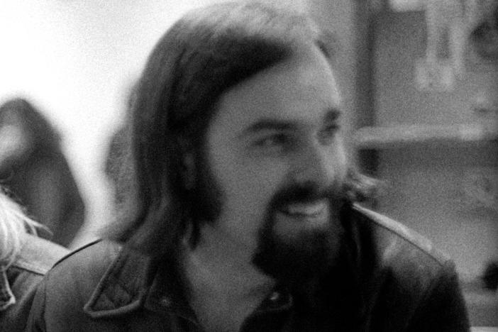 Ed Ward, photographed in the <em>Rolling Stone</em> office in December, 1970 in San Francisco.