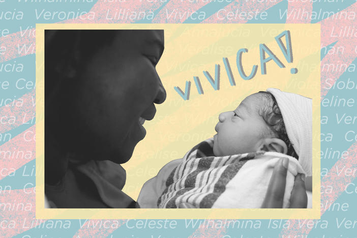 "We couldn't agree on a name for the full 41 weeks of my pregnancy," says Diana Opong, host of the Life Kit episode on choosing a baby name, "and so we waited until she was born to look at her face and decide. A day after she entered the world we chose the name Vivica."