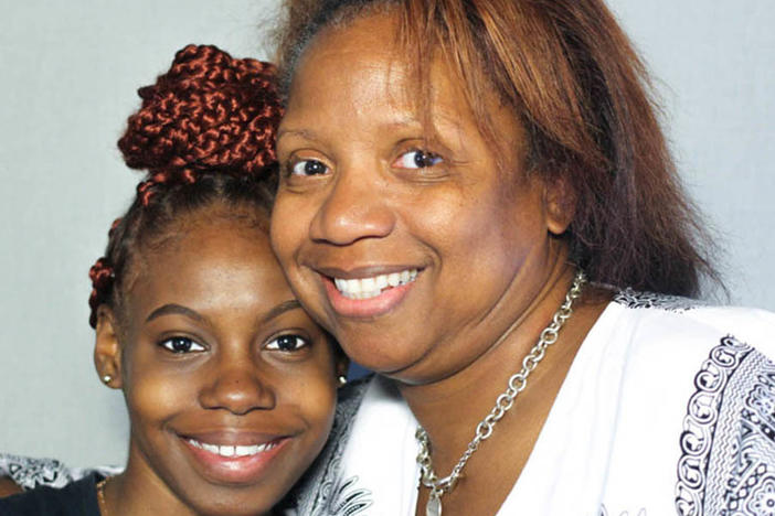 When Jade Rone, left, was first taken into Stacia Parker's care, she kept her feelings to herself. At their StoryCorps interview in Philadelphia in June 2019, Parker told her, "I was trying to develop your voice."