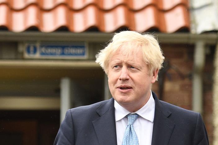 Britain's Prime Minister Boris Johnson, pictured Friday, celebrated his party's victory in a local election. Johnson's Conservatives fared well in local and regional elections.