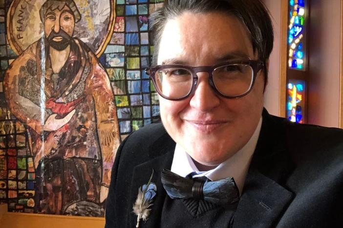 The Rev. Megan Rohrer became the first openly transgender bishop to be elected in the Evangelical Lutheran Church in America on Saturday.
