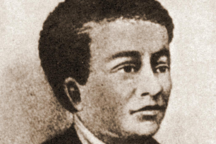 An illustrated portrait of American author, astronomer and farmer Benjamin Banneker from the mid- to late-18th century. He's credited as being a surveyor, farmer, mathematician and astronomer.