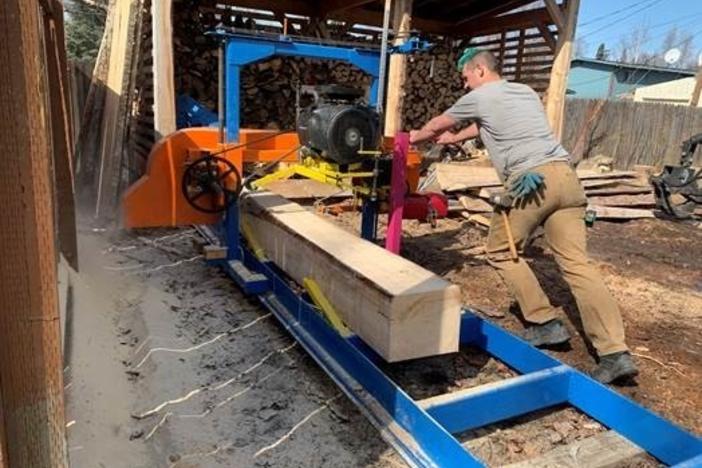 Anchorage, Alaska, resident Hans Dow built his own sawmill and began milling his own boards after lumber prices skyrocketed over the past year.