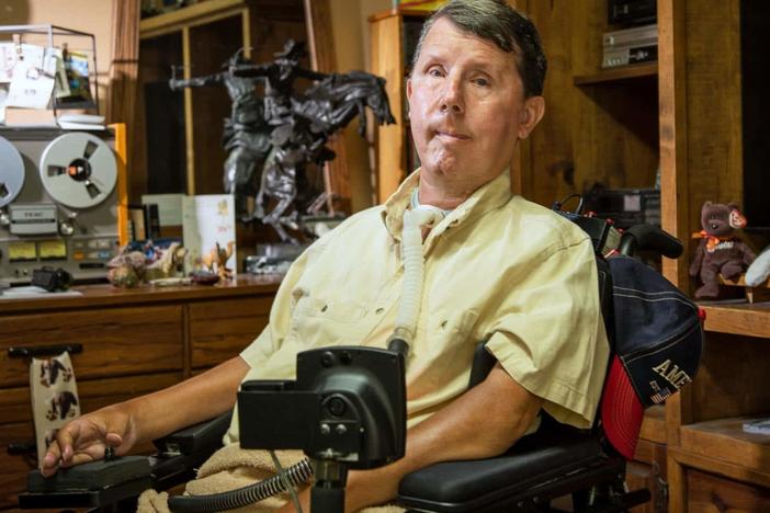 David Taylor, who has muscular dystrophy, relies on a ventilator to live. During the power outages across Texas in February, he had to be transported to a hospital before his ventilator's backup battery ran out.